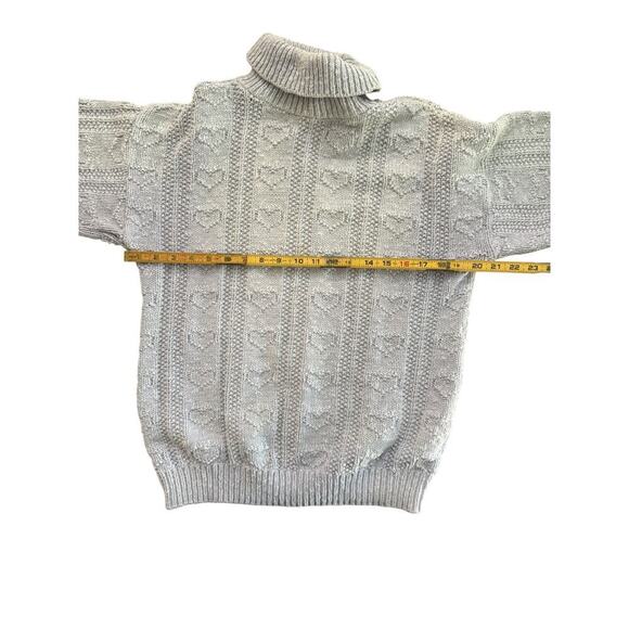 Vintage Eddie Bauer Women's White 100% Cotton Turtle Neck Sweater Size L - Picture 5 of 5